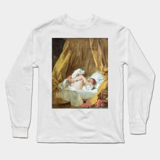 Girl with dog - Jean-Honoré Fragonard Long Sleeve T-Shirt